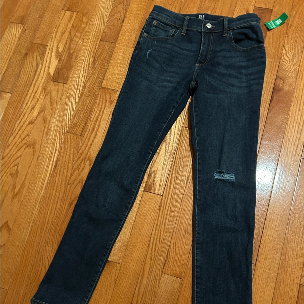 Gap NWT Dark Blue Distressed Jeans